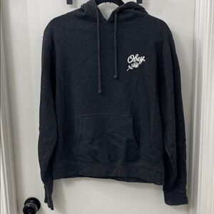 Obey Charcoal Hoodie with White Logo